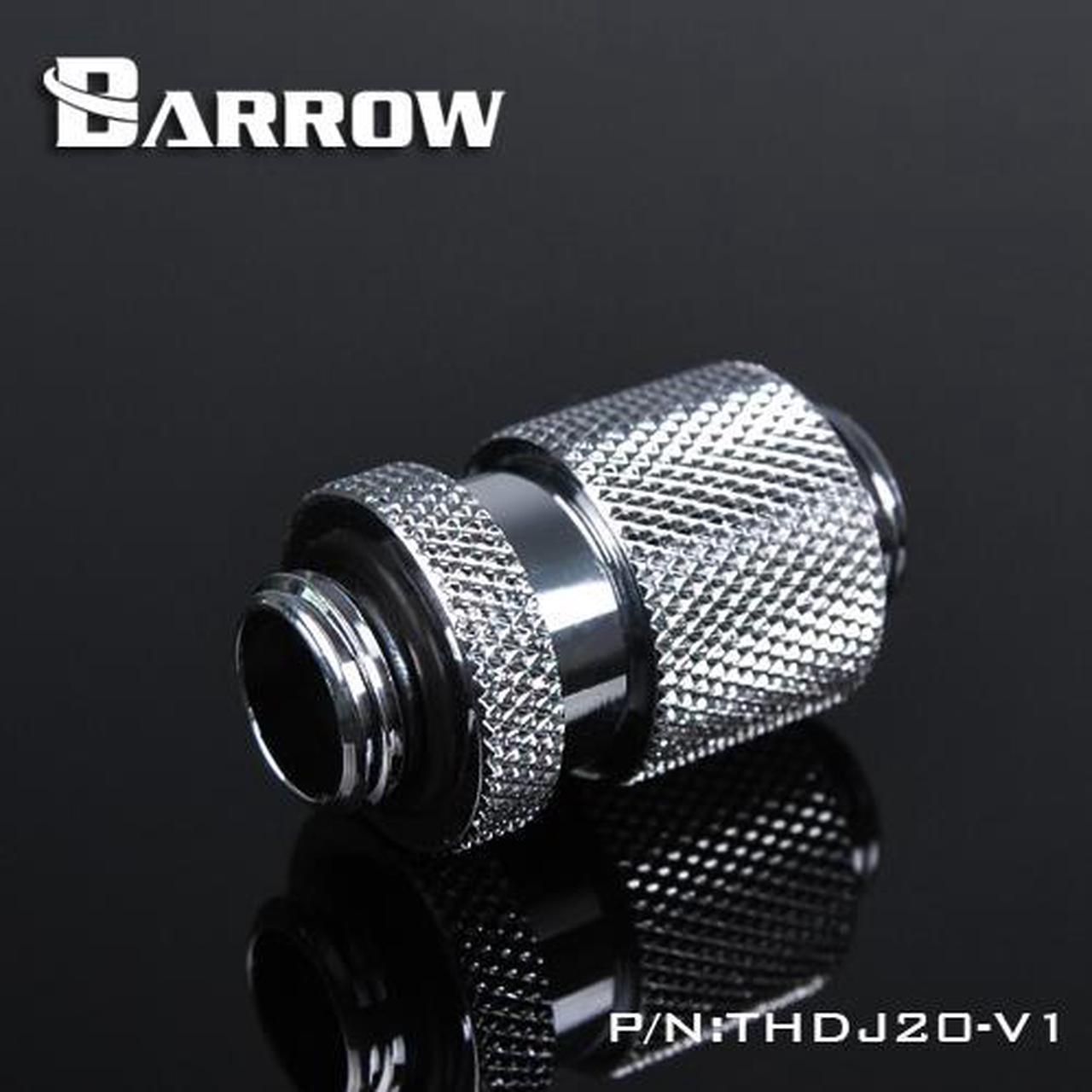 Barrow G1/4" 20mm Male to Male Extension Fitting with Micro Adjustment - Silver (THDJ20-V1-Silver)