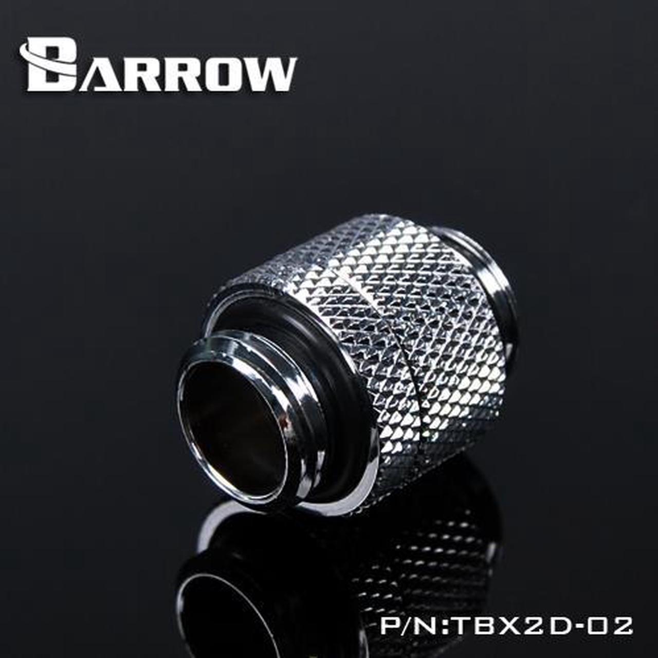 Barrow G1/4" Male to Male Anti-Twist Rotary Adaptor Fitting - Silver (TBX2D-02-Silver)