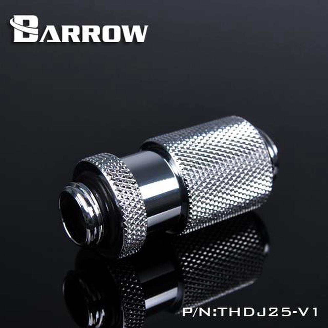 Barrow G1/4" 25mm Male to Male Extension Fitting with Micro Adjustment - Silver (THDJ25-V1-Silver)