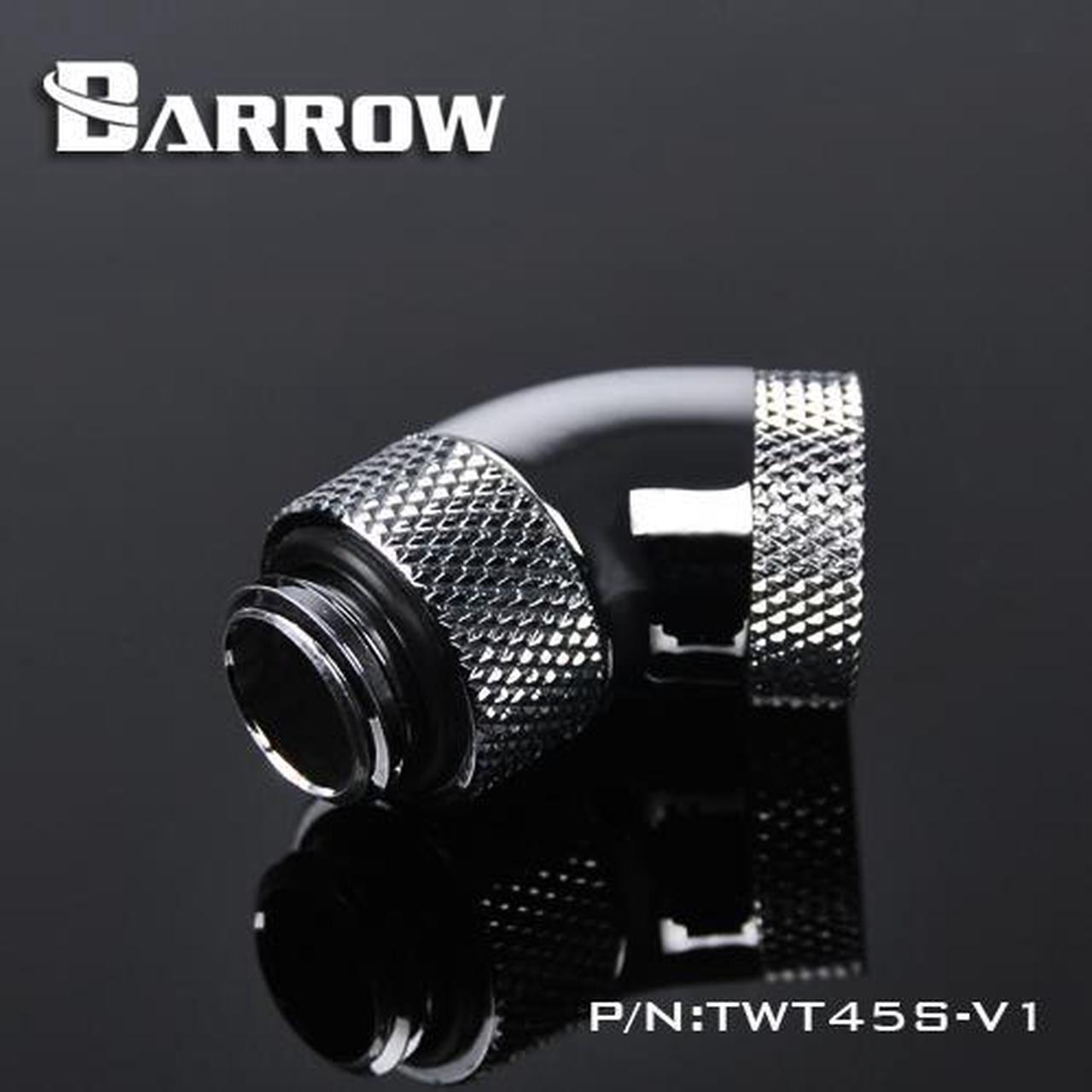 Barrow G1/4" 45 Degree Dual Rotary Adaptor Fitting - Silver (TWT45S-V1-Silver)