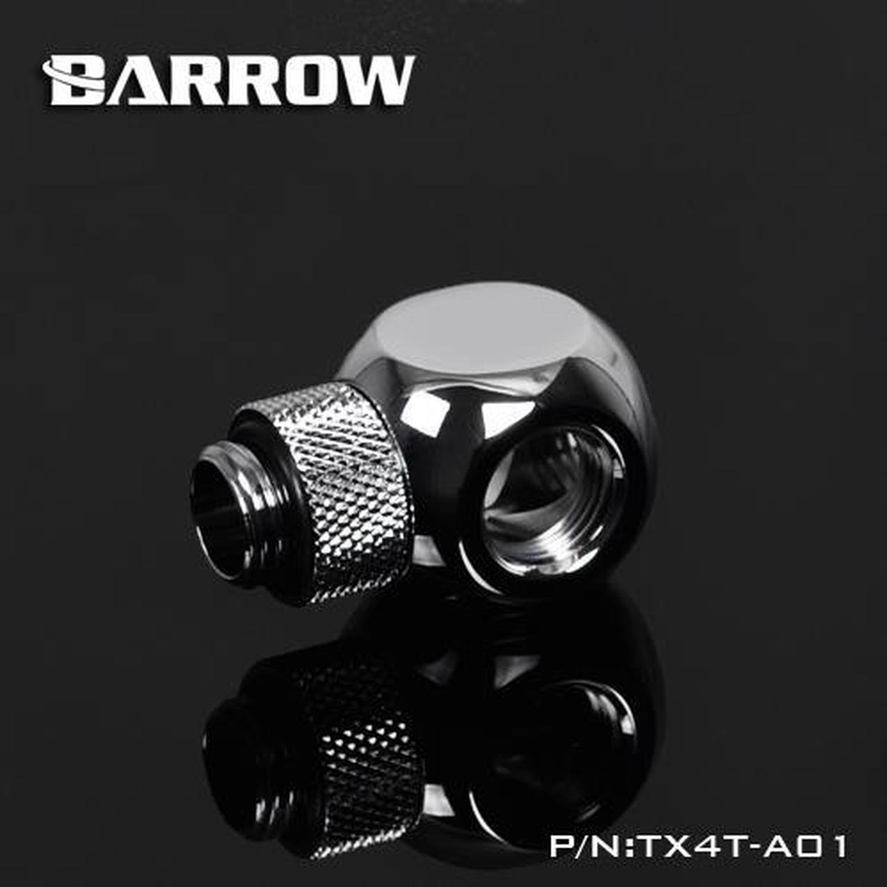 Barrow G1/4" Thread Rotary 4-Way Block Splitter Fitting - Silver (TX4T-A01-Silver)