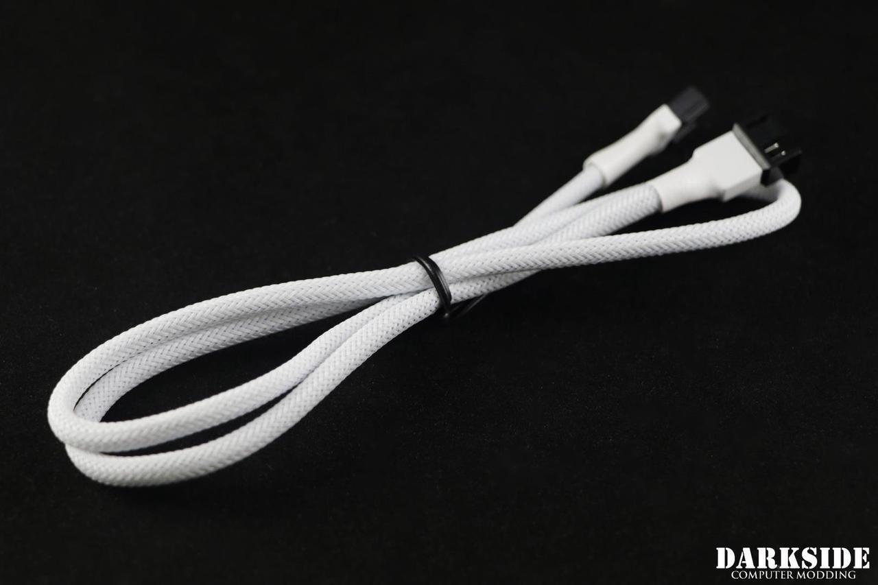 Darkside 4-Pin 70cm (27") M/F Sleeved PWM Fan Cable â€“ White (DS-0965)