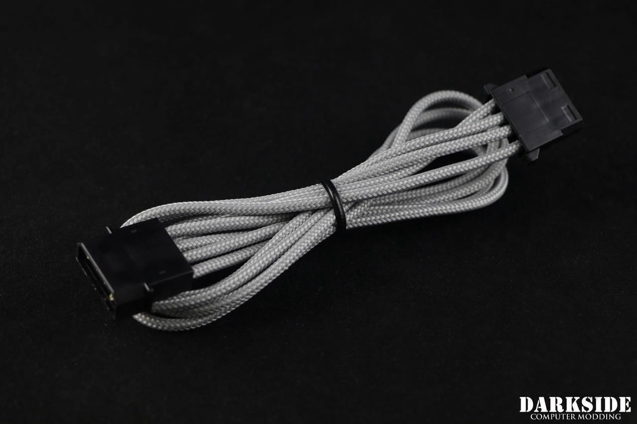 Darkside 4-Pin MOLEX HSL Extension Single Braid Cable â€“ Titanium Gray (DS-0962)