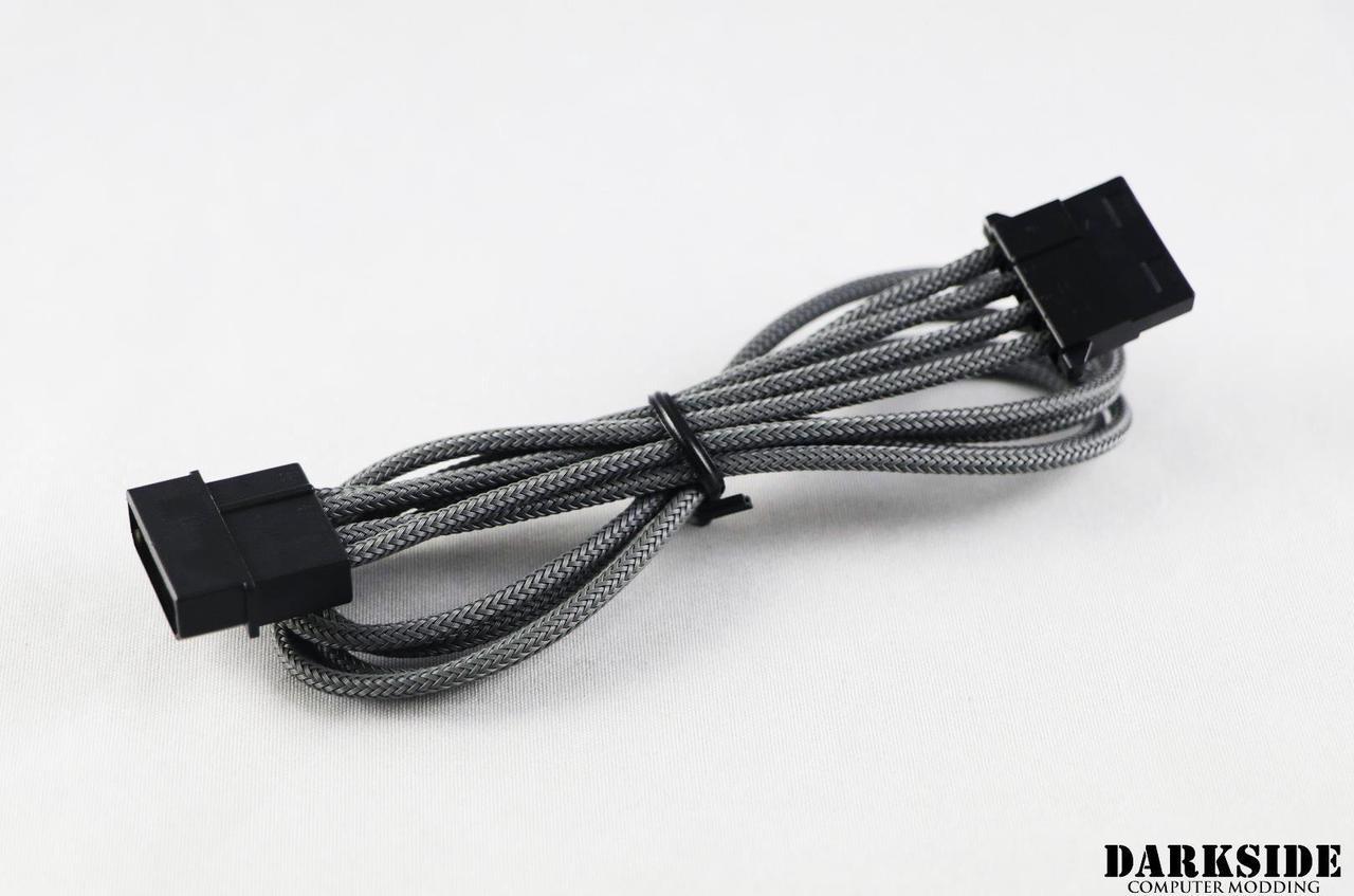 Darkside 4-Pin MOLEX HSL Extension Single Braid Cable â€“ Gun Metal (DS-0961)