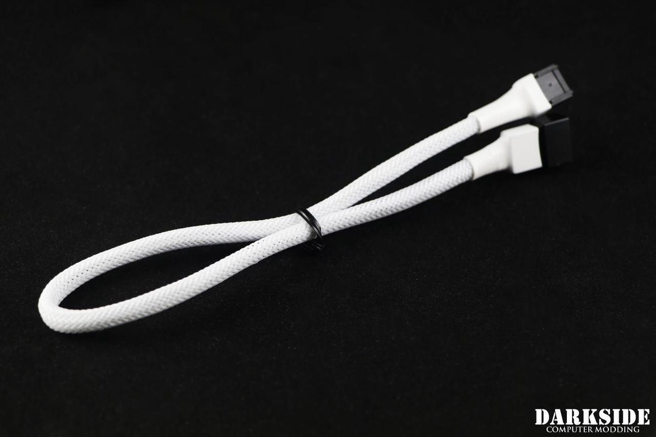 Darkside 4-Pin 30cm (12") M/F Sleeved PWM Fan Cable â€“ White (DS-0963)