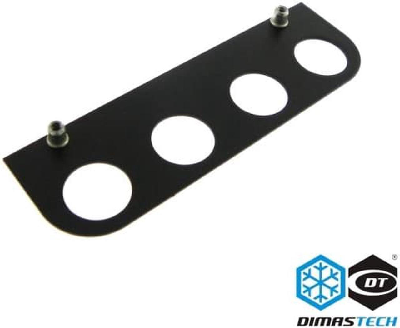 DimasTechÂ® Pass-through Fittings Support 16/17mm - Graphite Black (BT153)