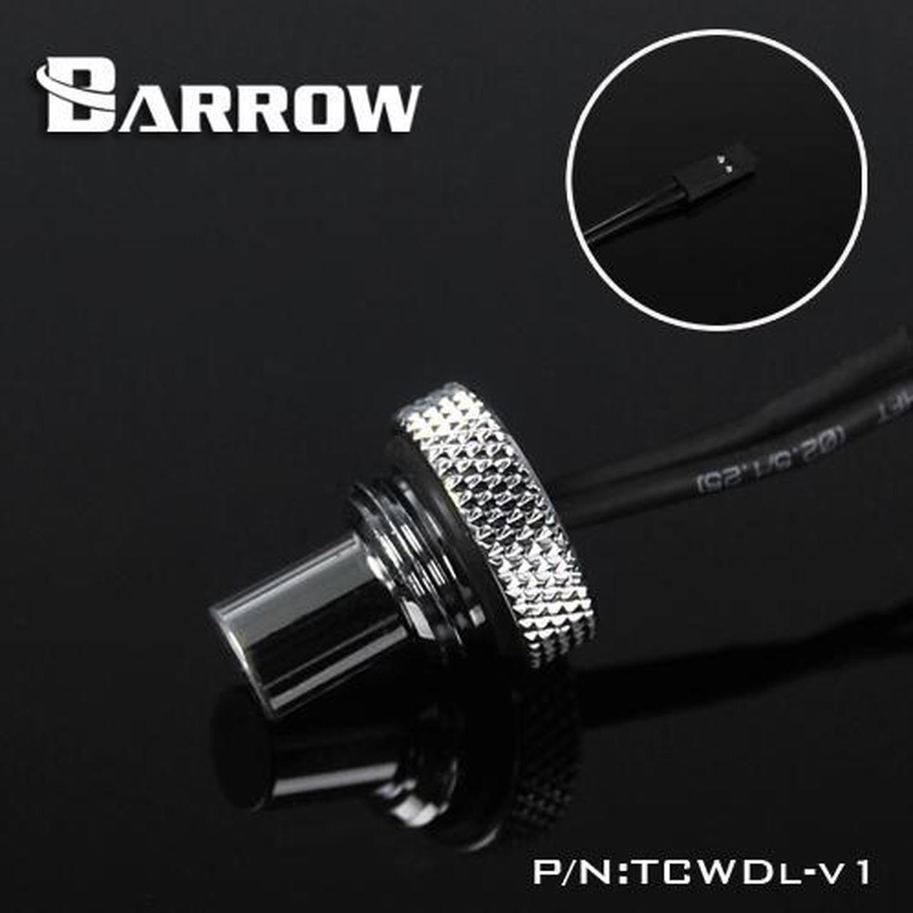 Barrow G1/4" 10K Temperature Stop / Plug Fitting - Long Version - Silver (TCWDL-V1-Silver)