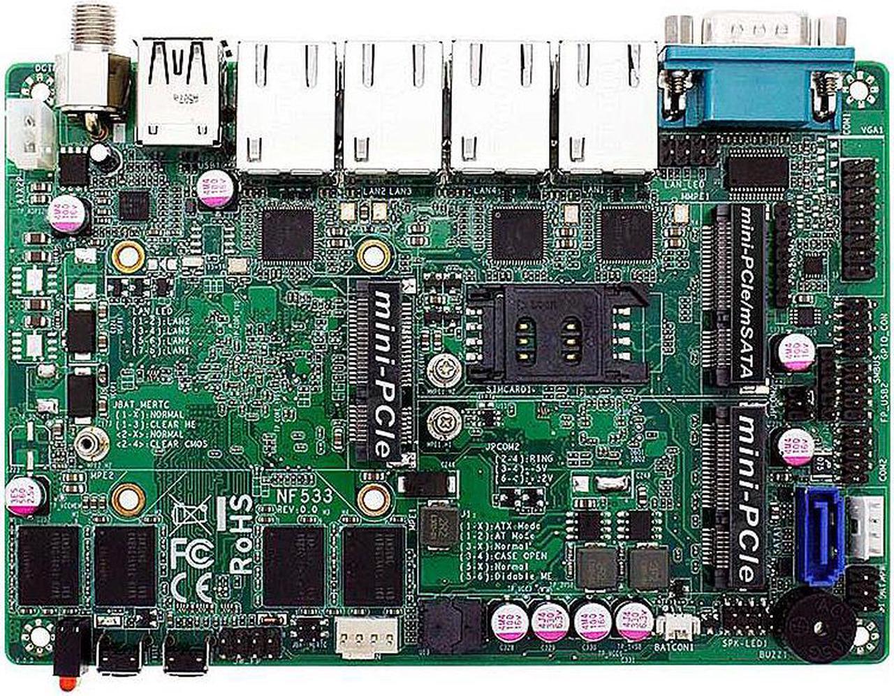 Alt view image 2 of 8 - Jetway NF533D4-1900 SBC 3.5" Intel Celeron J1900 Quad-Core SoC 2.0GHz Intel HD Graphics