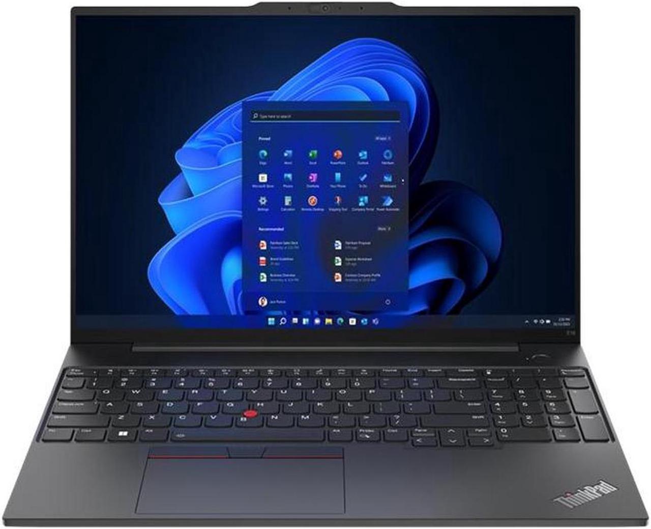 Lenovo Notebook ThinkPad E16 1.30GHz 16GB Memory 768GB SSD Intel Iris Xe Graphics 16.0" Windows 11 Pro Gen 1