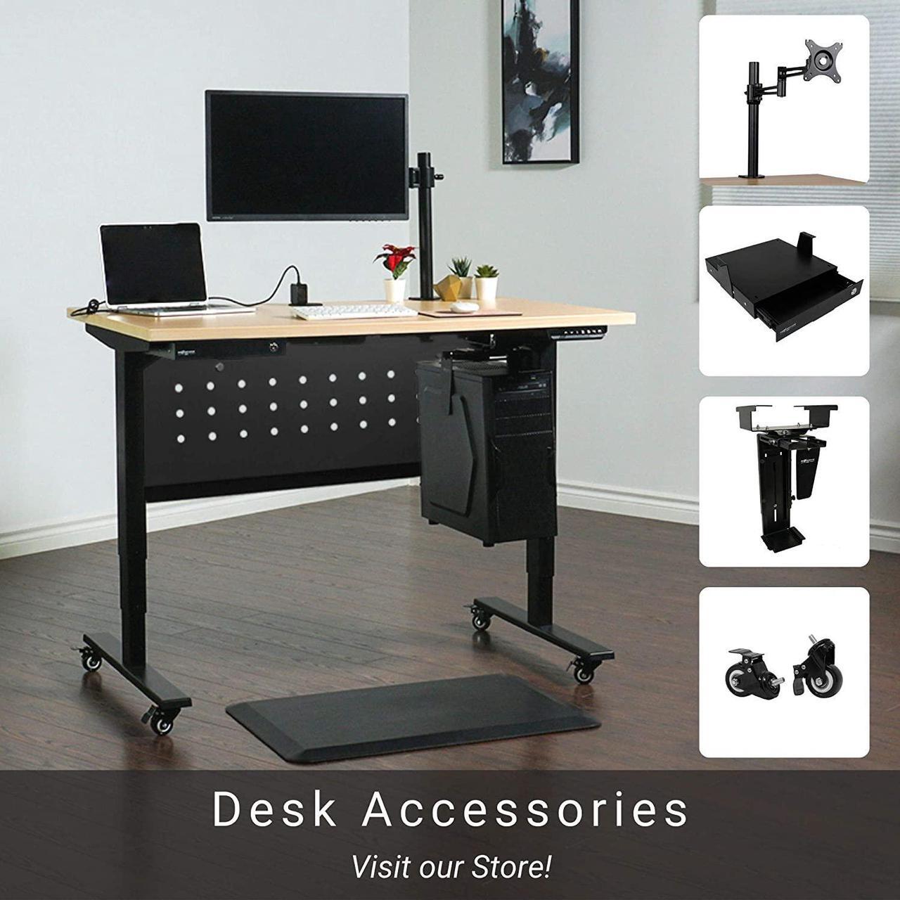 Alt view image 4 of 5 - Progressive Desk Standing Desk Wheels, Set of 4 Lockable casters for Height Adjustable Electric Desk