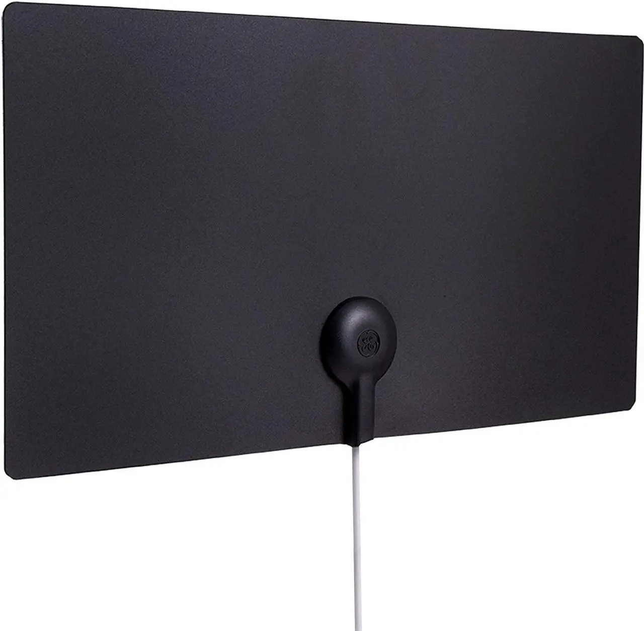 Main image of GE Ultra Edge Indoor HD Digital TV Antenna, Long Range Smart TV Antenna, Slim Décor Reversible Black White Design, Supports 4K HD Smart TV VHF UHF, 6ft Coax HDTV Cable, 11264, Welcome to consult