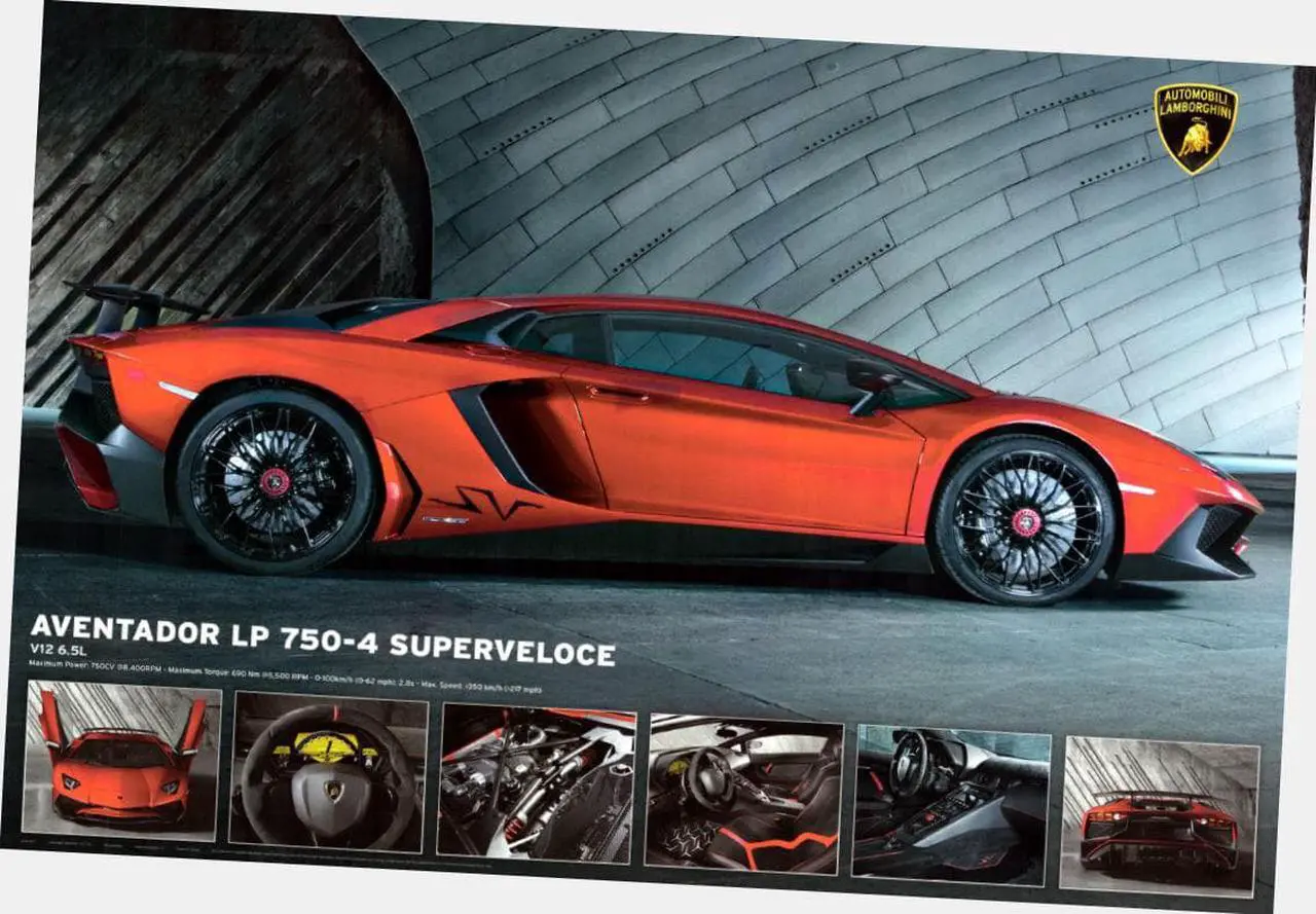 Main image of Lamborghini Aventador Poster 24"x36" 24x36  Lp 750-4 Superveloce