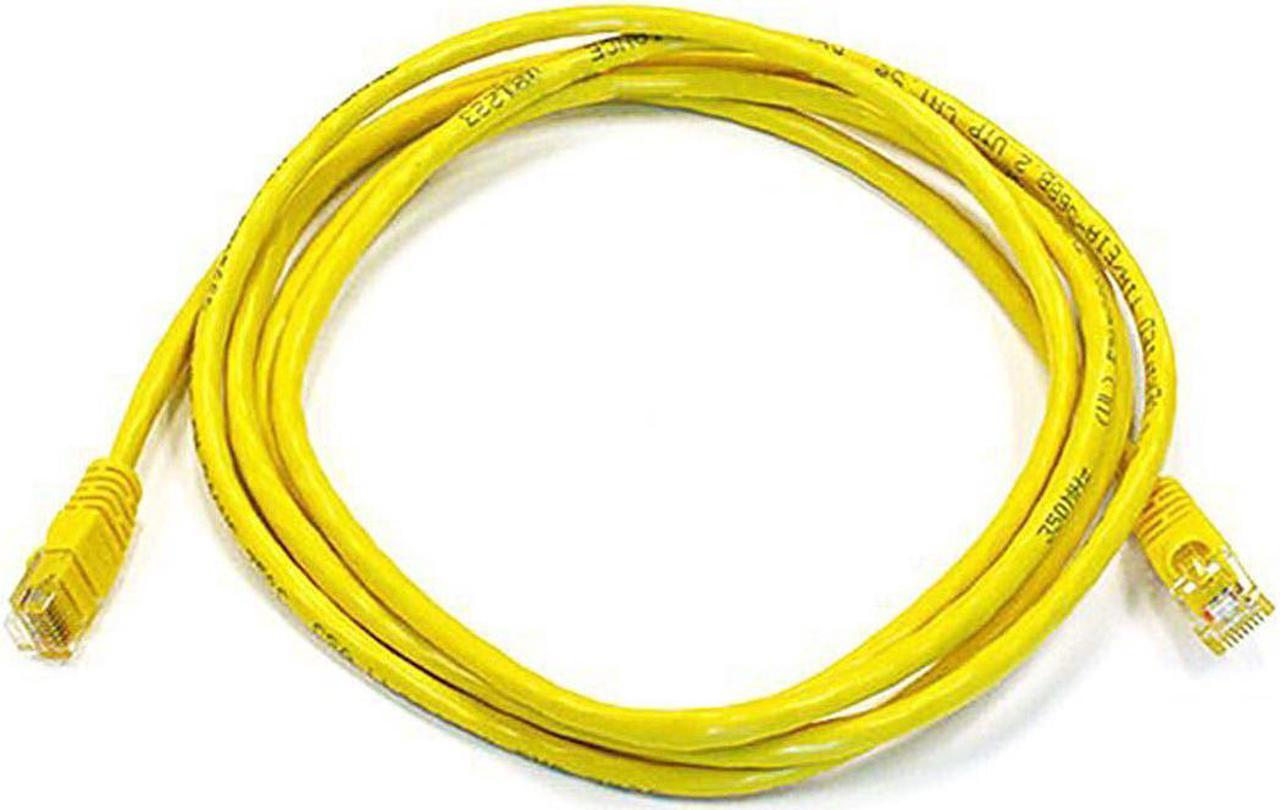 Monoprice Cat5e Ethernet Patch Cable - 7 Feet - Yellow | Network Internet Cord - RJ45, Stranded, 350Mhz, UTP, Pure Bare Copper Wire, 24AWG