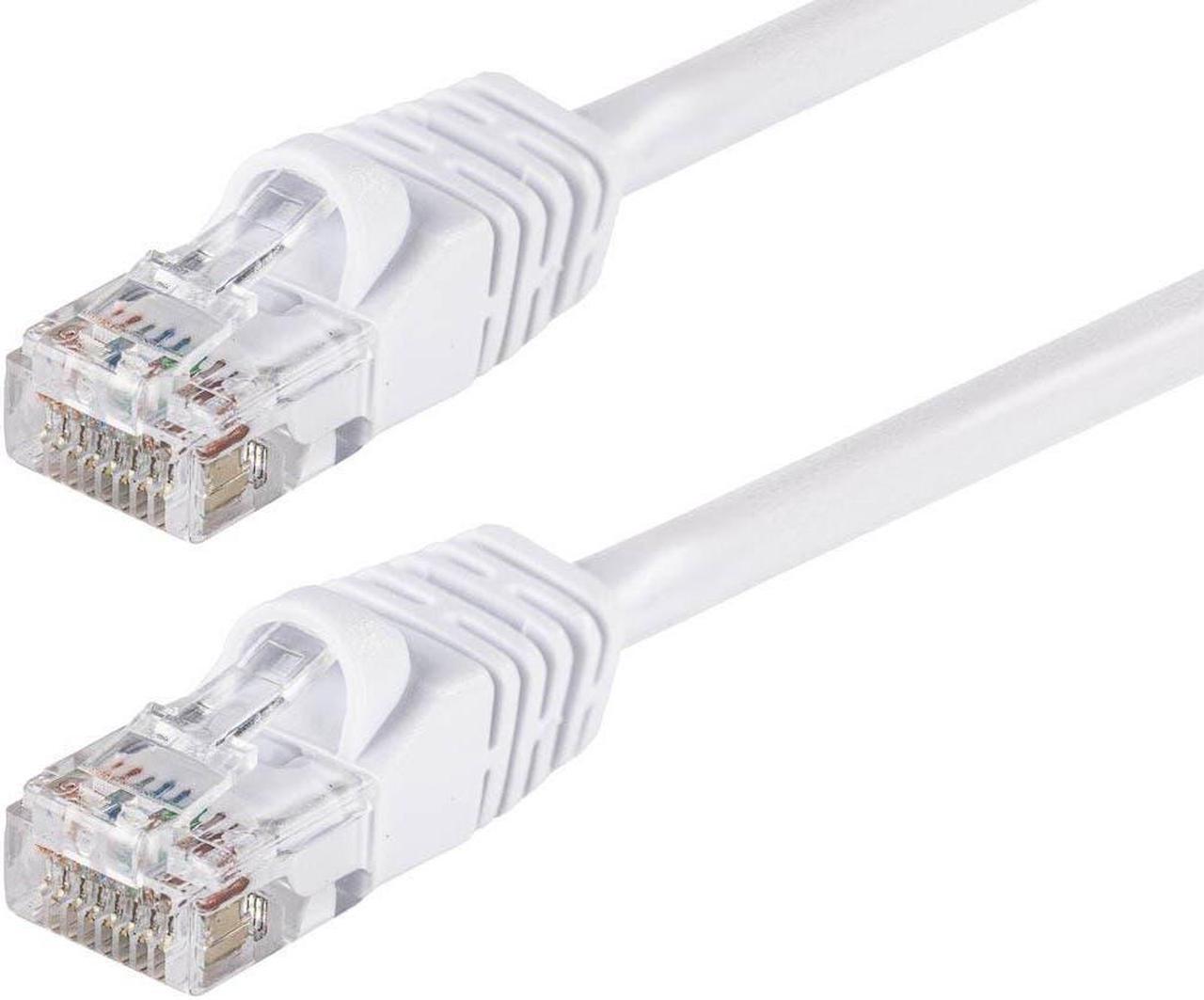 Alt view image 3 of 18 - Monoprice Cat5e Ethernet Patch Cable - 100 Feet - White | Network Internet Cord - RJ45, Stranded, 350Mhz, UTP, Pure Bare Copper Wire, 24AWG