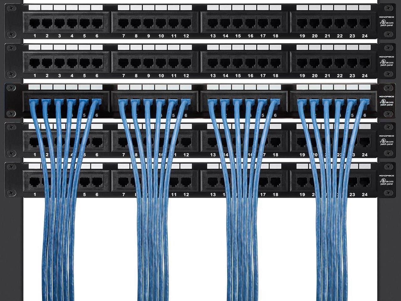 Alt view image 18 of 18 - Monoprice Cat7 Ethernet Patch Cable - 25 feet - Blue | Flexboot RJ45  Stranded  600Mhz S/FTP  CMX  Pure Bare Copper Wire  26AWG   -  Entegrade Series