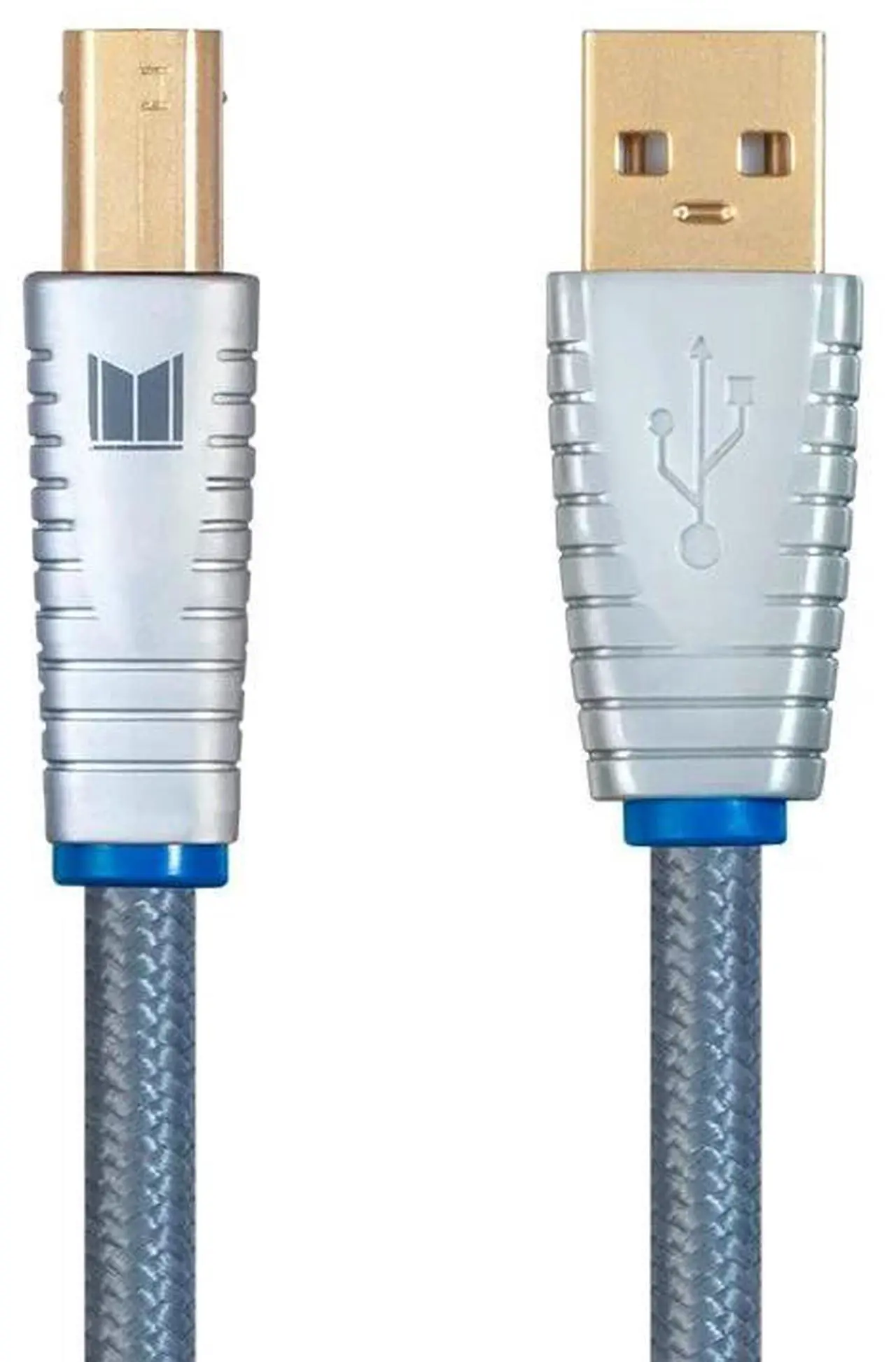 Alt view image 2 of 7 - Monolith USB Digital Audio cable - USB A to USB B - 2 Meter, 22AWg, Oxygen-Free copper, gold-Plated connectors