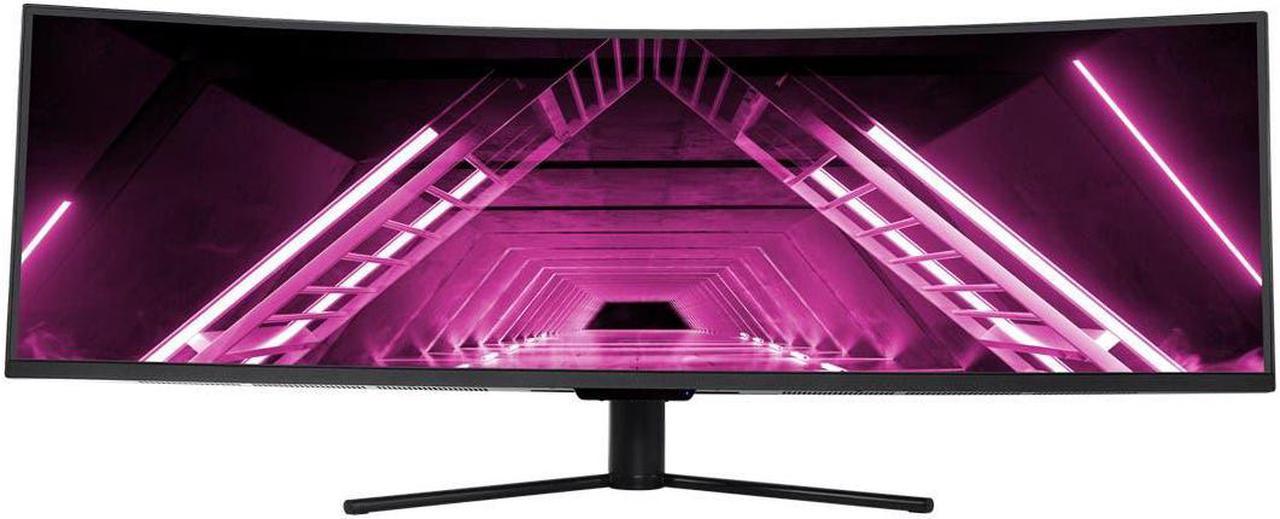 Monoprice Curved Gaming Monitor - 49in, 32:9, 1800R, 5120x1440p, DQHD, 120Hz, Adaptive Sync, VA With QUANTUM LCD, 1800R Curvature - Dark Matter Series