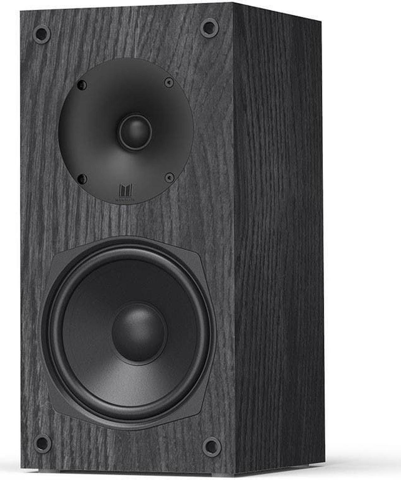 Monoprice Monolith B5 Bookshelf Speaker - Black (Each) Powerful Woofers, Punchy Bass, High Performance Audio, For Home Theater System - Audition Series