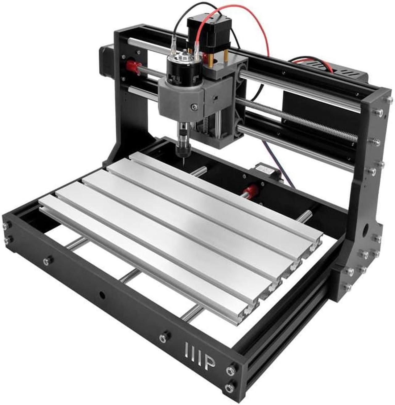 Monoprice Benchtop CNC Router Kit, 3 Axis Engraving and Milling, Engrave or Mill Raw Materials Such As Soft Metals, Wood, Plastic, Acrylic, PVC and PCB to Create Crafted Products