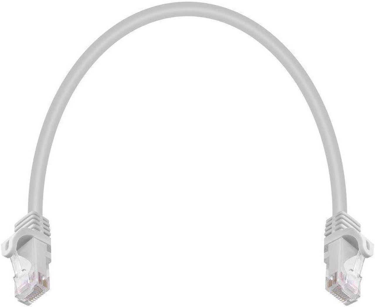 Alt view image 9 of 11 - Monoprice Cat6 Ethernet Patch Cable - 1 Feet - White | Network Internet Cord - RJ45, Stranded, 550Mhz, UTP, Pure Bare Copper Wire, 24AWG - Flexboot Series