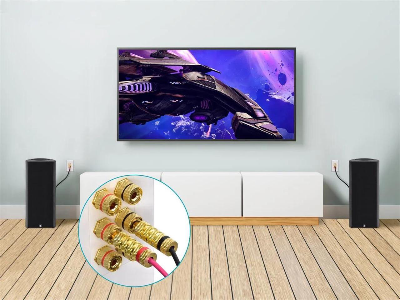 Alt view image 6 of 7 - Monoprice High Quality Gold Plated Speaker Banana Plugs – 5 Pairs – Closed Screw Type, For Speaker Wire, Home Theater, Wall Plates And More