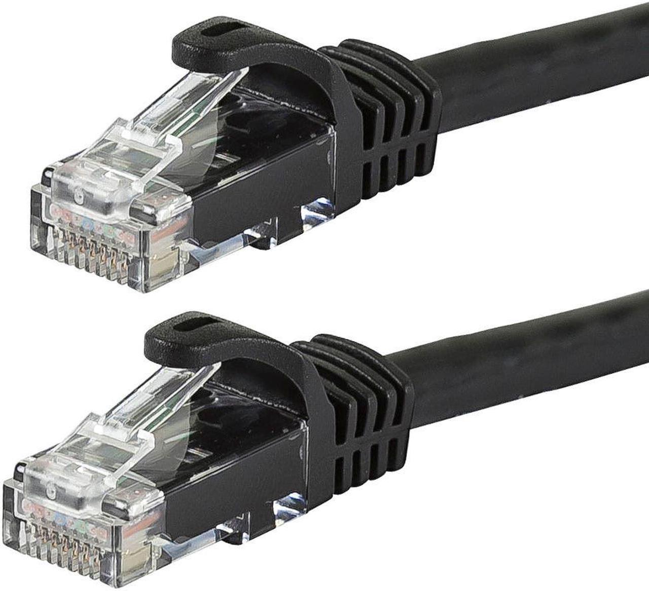 Monoprice Cat5e Ethernet Patch Cable - 30 Feet - Black | Network Internet Cord - Snagless RJ45, Stranded, 350Mhz, UTP, Pure Bare Copper Wire, 24AWG - Flexboot Series