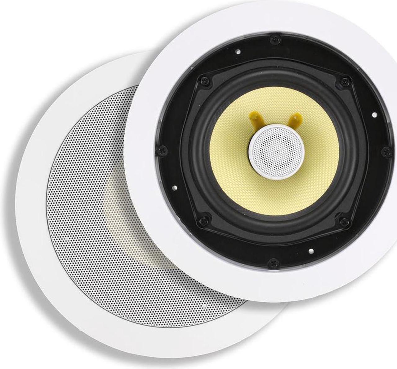 Monoprice 2-Way In-Ceiling Speakers 5-1/4-Inch (Pair) 50W Nominal, 100W Max, Aramid Fiber Fiber Cone Driver