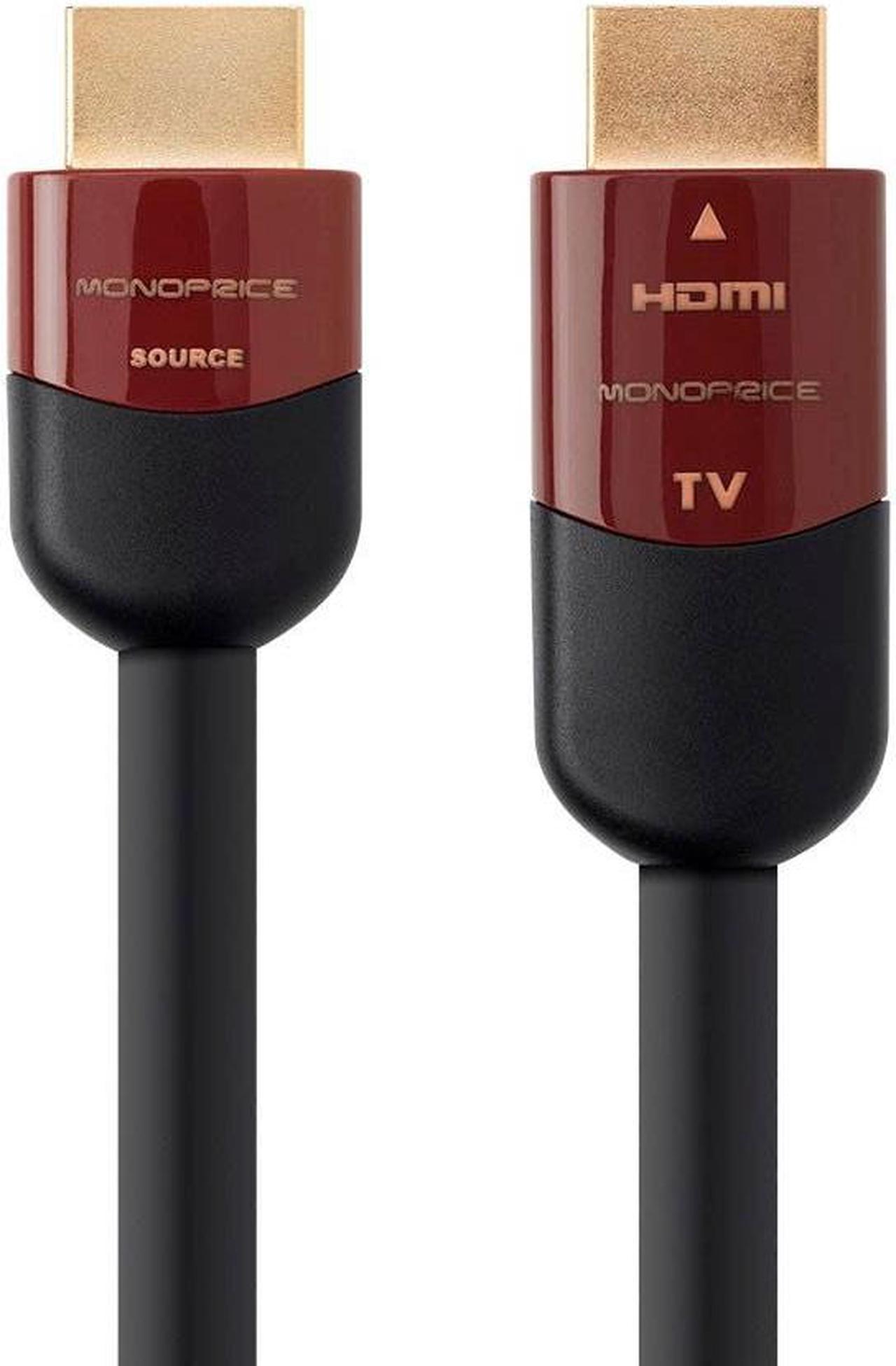 Monoprice HDMI Cable - 50 Feet - Black | High Speed, Active Chipset, 4K@60Hz, HDR, 18Gbps, 24AWG, YUV, 4:4:4, CL2 - Cabernet Ultra Series