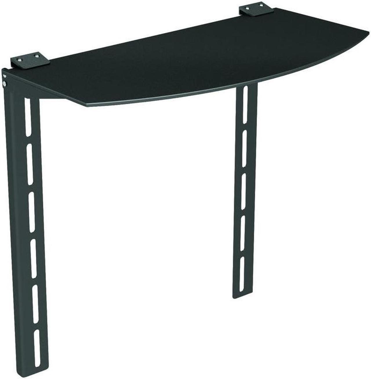 Monoprice TV Mounted Glass Shelf, Allows Above or Below TV Mounting of Blu-Ray Player, Cable Box, Game Console, Streamin