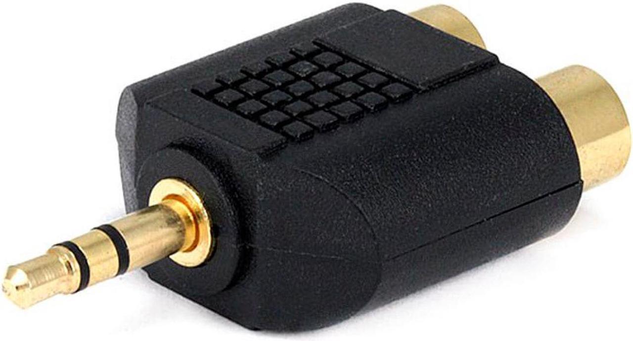 Monoprice 3.5mm TRS Stereo Plug to 2x RCA Jack Splitter Adapter, Gold Plated