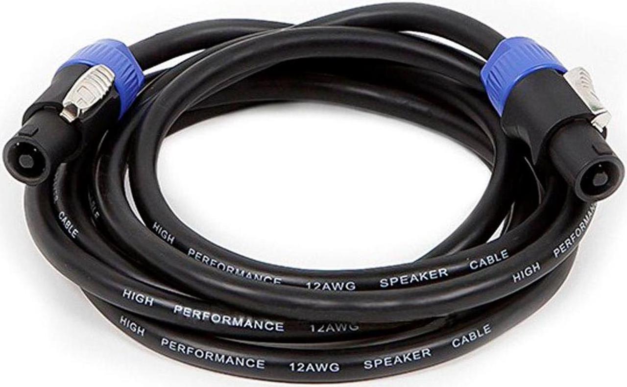 Monoprice Pro Audio Cable - 10 Feet - Black | 2-conductor NL4 Female to NL4 Female Speaker Twist Connector Cable, 12AWG With Spring-Loaded Lock