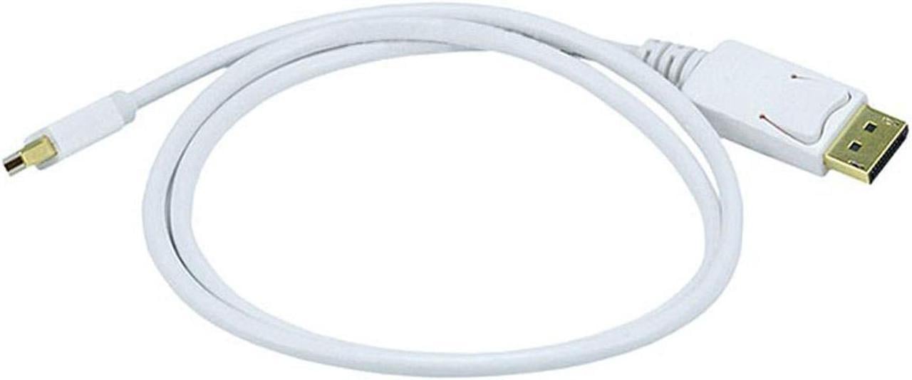 Monoprice Video Cable - 3 Feet - White | Gold Plated 32AWG Mini DisplayPort to DisplayPort Cable