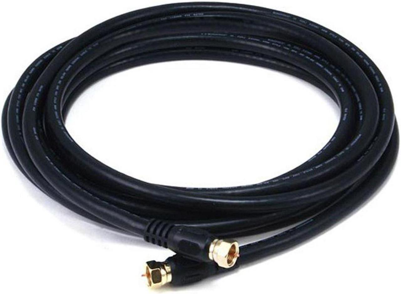 Monoprice 12 ft. RG-6 Coaxial Cable, Black; For Use With Video Equipment 3032