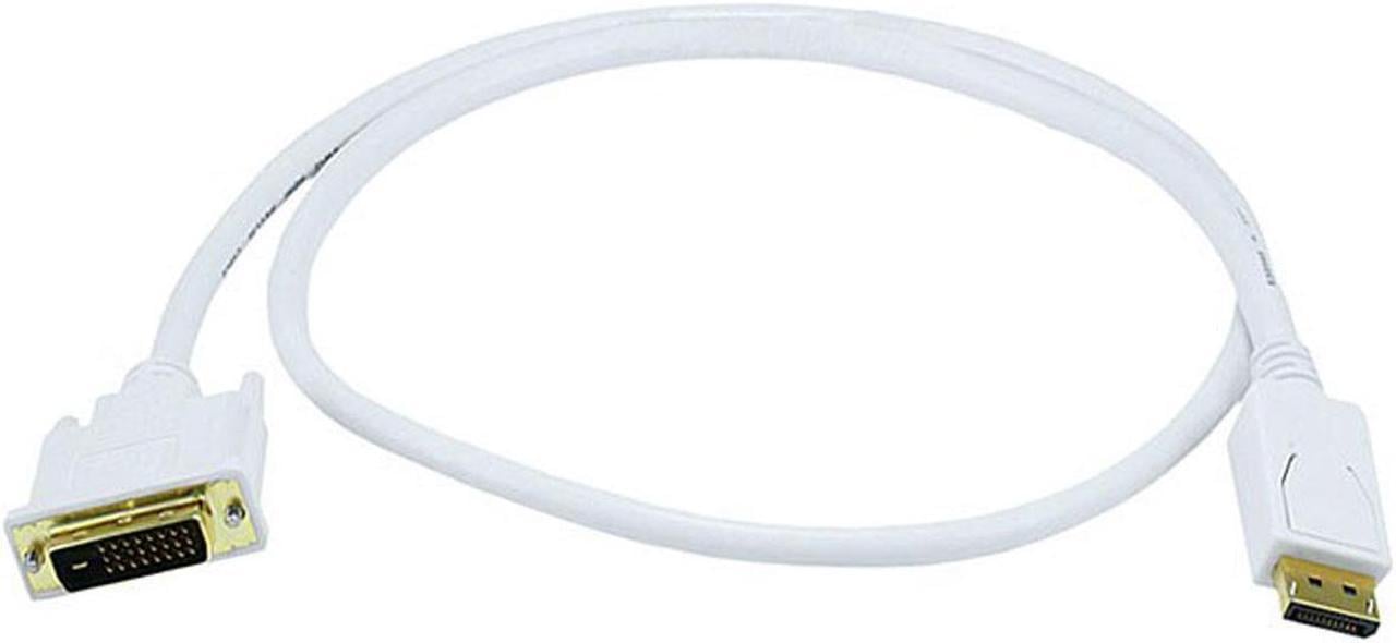 Monoprice 3ft 28AWG DisplayPort to DVI Cable - White