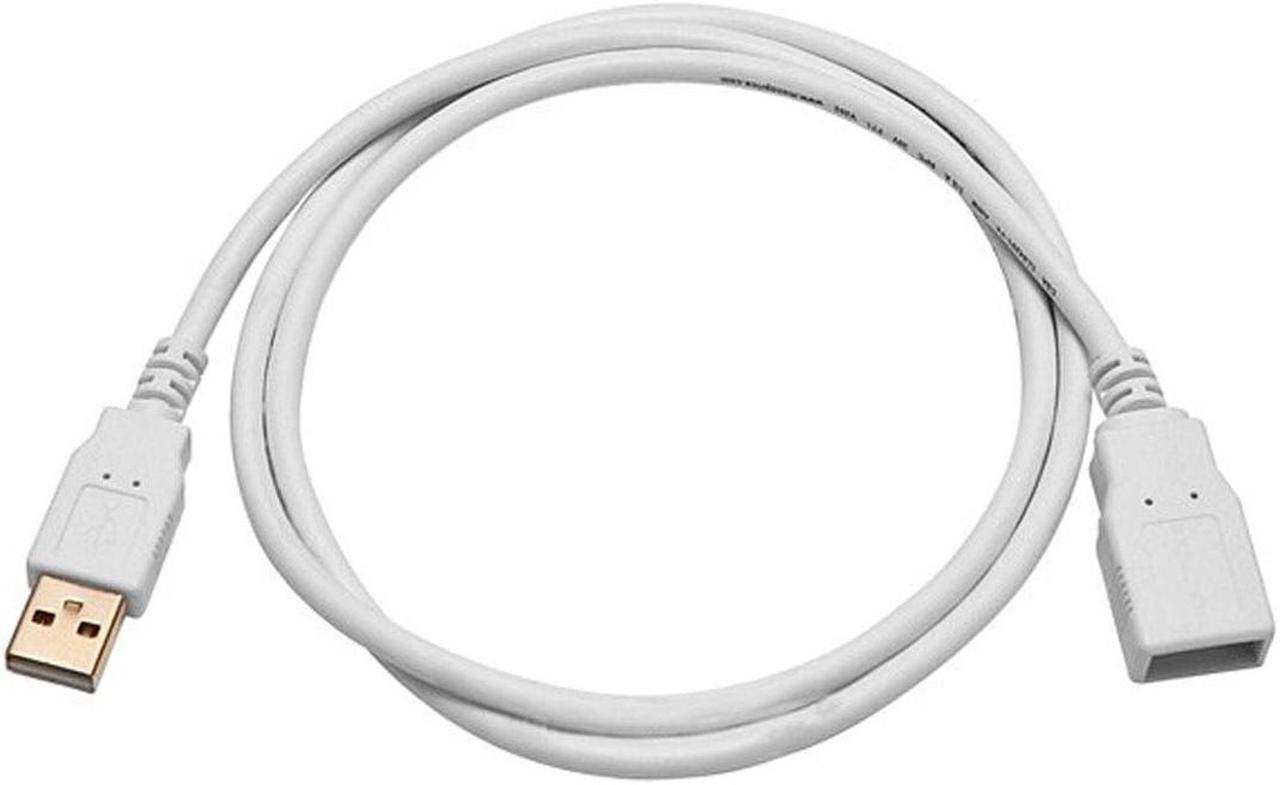 Monoprice USB 2.0 Extension Cable - 3 Feet - White | USB Type-A Male to USB Type-A Female