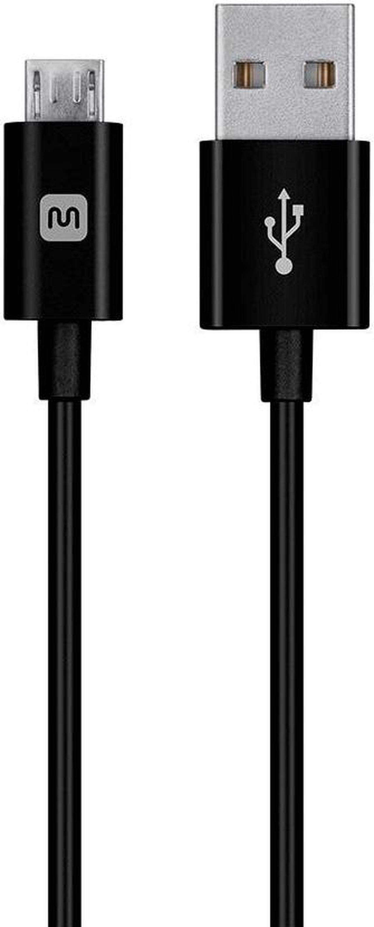 Monoprice USB-A to Micro B Cable - 10 Feet - Black, Polycarbonate Connector Heads, 2.4A, 22/30AWG - Select Series