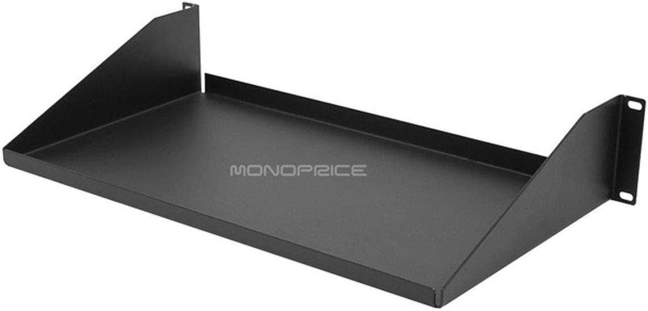 Alt view image 2 of 11 - Monoprice Single Sided Shelf, 3.5"(H) x 10"(D) x 19"(W), 30 lbs