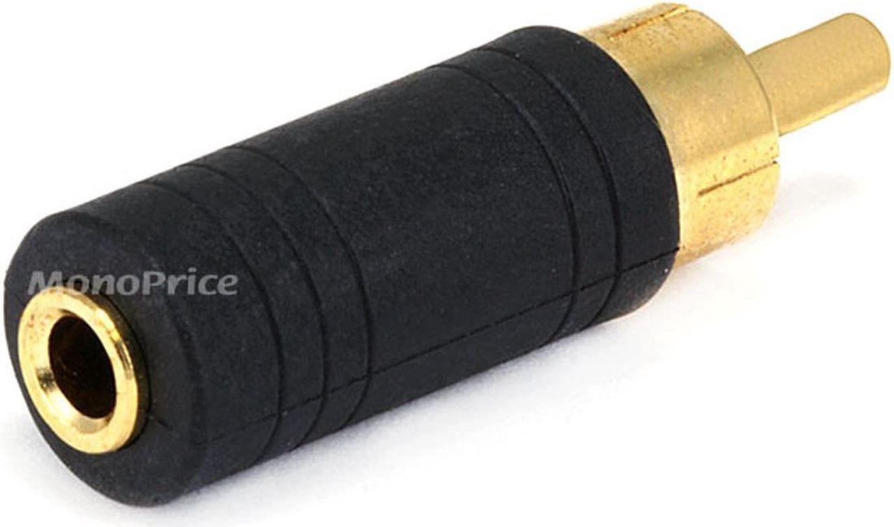 Alt view image 4 of 7 - Monoprice RCA Plug to 3.5mm TRS Stereo Jack Adapter, Gold Plated