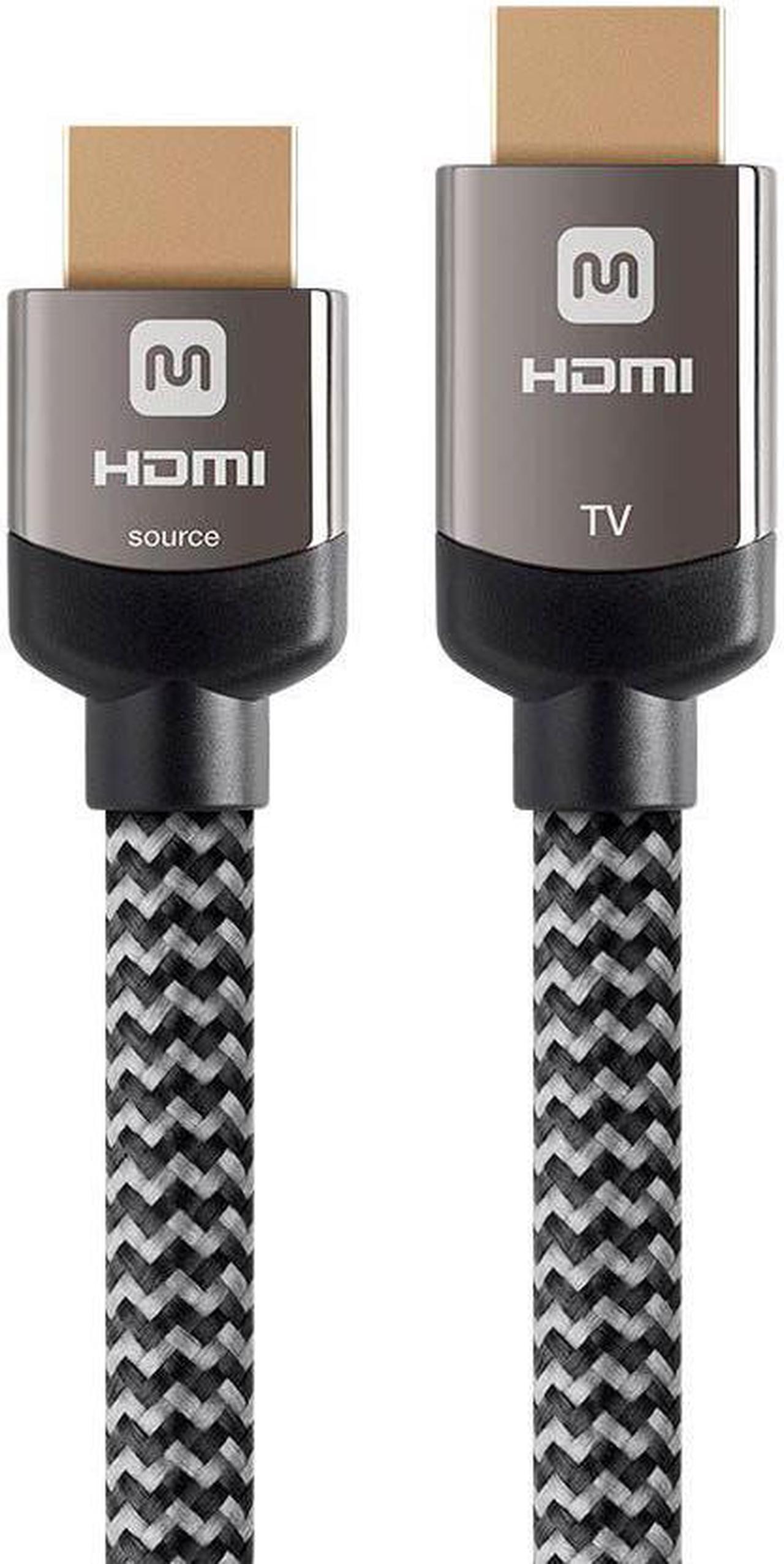 Monoprice HDMI Cable - 40 feet - Gray | High Speed, Active Chipset, 4K@60Hz, 18Gbps, 26AWG, YUV, 4:2:0, CL3, Compatible with Apple TV / Blu-ray Disc Players / PS4 / Xbox One and More - Luxe Series