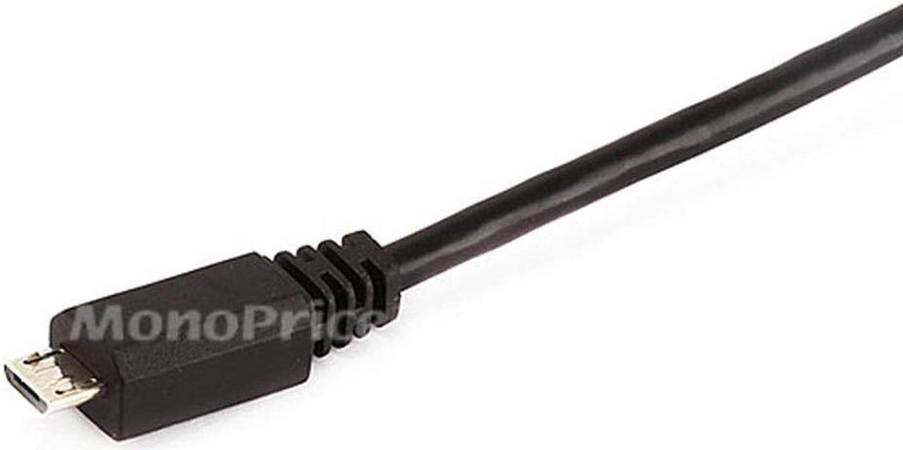 Alt view image 5 of 11 - Monoprice USB 2.0 Cable - 6 Feet - Micro USB / Micro-B 2.0 A Male to 5pin Male 28/28AWG Cable compatible with Samsung Galaxy , Note , Android, LG , HTC One,Nexus, Tablets and More!