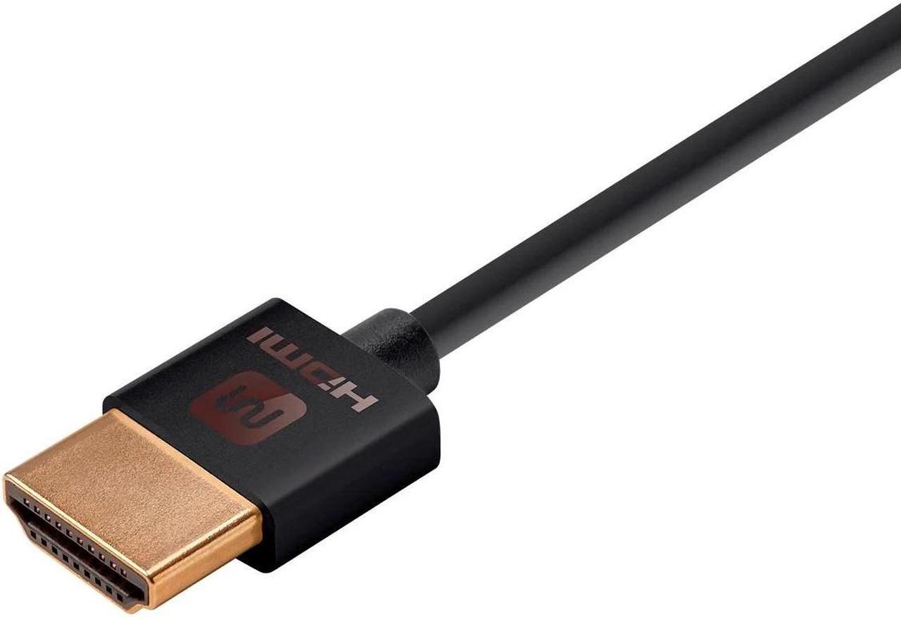 Alt view image 13 of 20 - Monoprice HDMI Cable - 6 Feet - Black | High Speed, 4K@60Hz, HDR, 18Gbps, 36AWG, YUV 4:4:4, Compatible with UHD TV and More - Ultra Slim Series