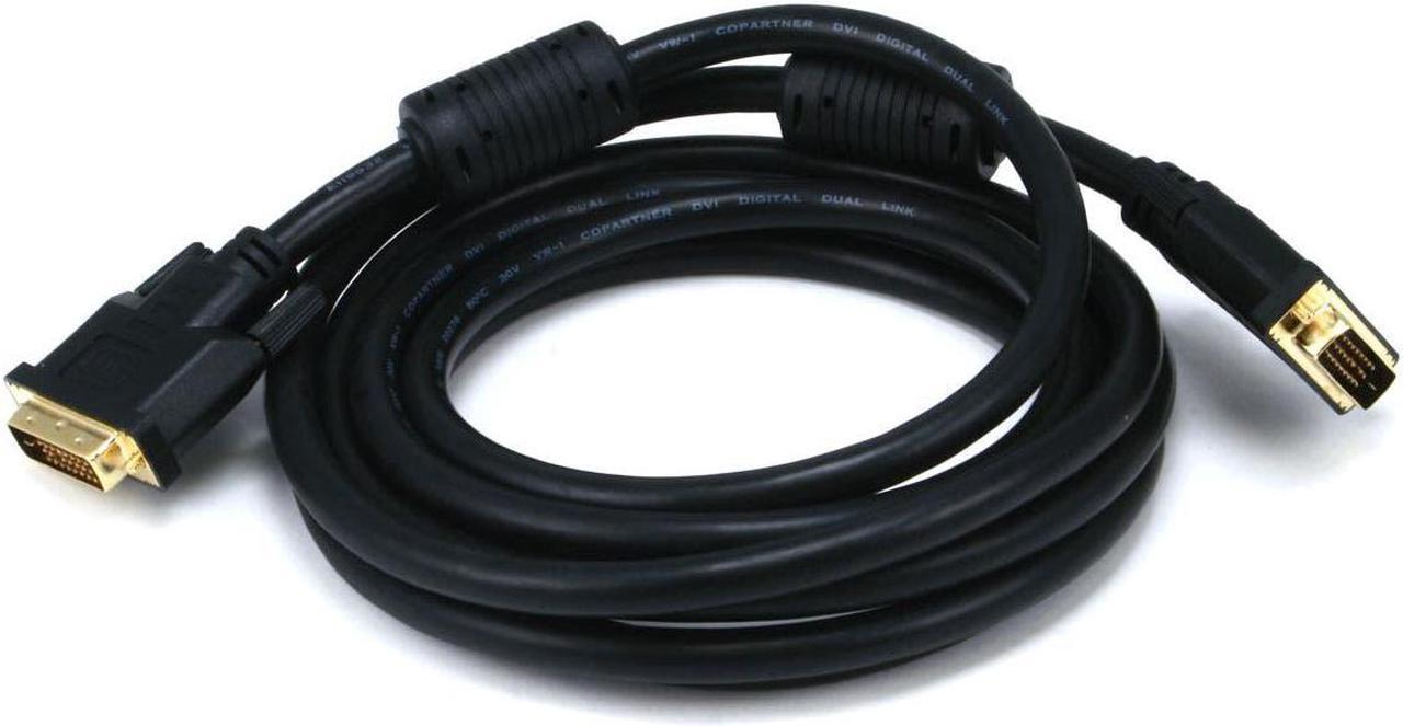 Monoprice 10ft 28AWG CL2 Dual Link DVI-D Cable - Black