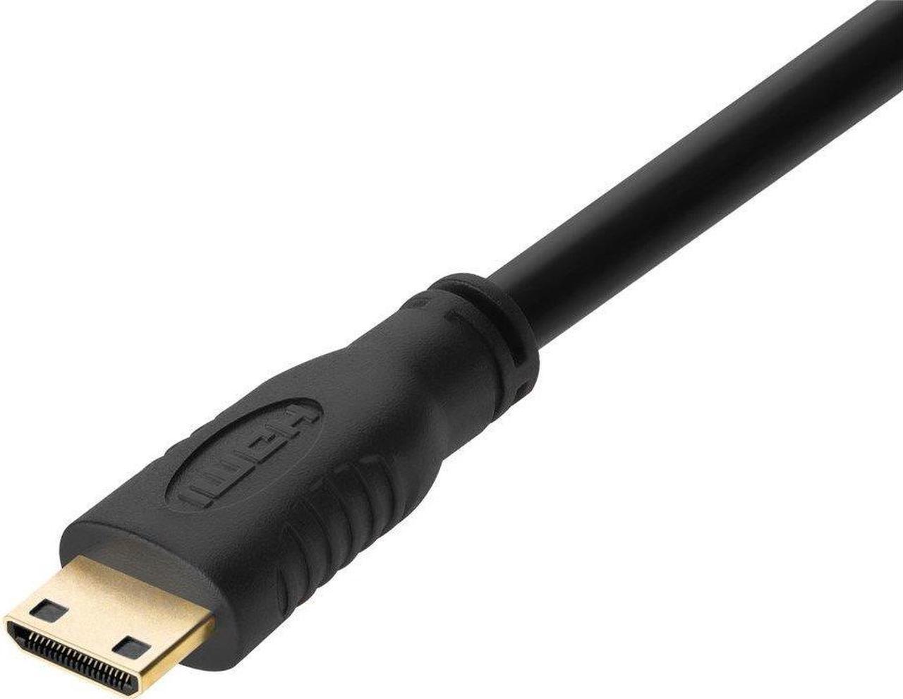 Alt view image 8 of 16 - Monoprice High Speed HDMI Cable - 6 Feet - Black | Blackwith HDMI Mini Connector, 4K @ 24Hz, 10.2Gbps, 30AWG