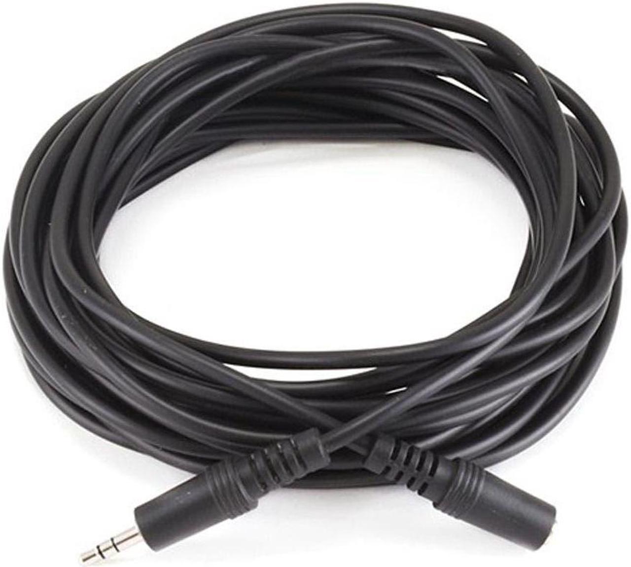 Monoprice Stereo Extension Cable - 25 Feet - Black | 3.5mm Plug/Jack Male/Female