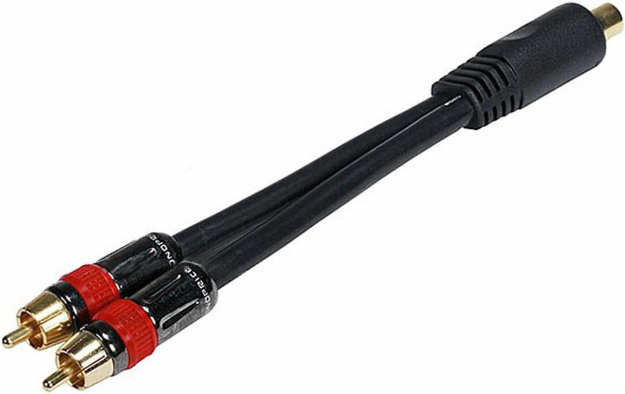 Monoprice 6in RCA Female to 2x RCA Male Digital Coaxial Splitter Adapter