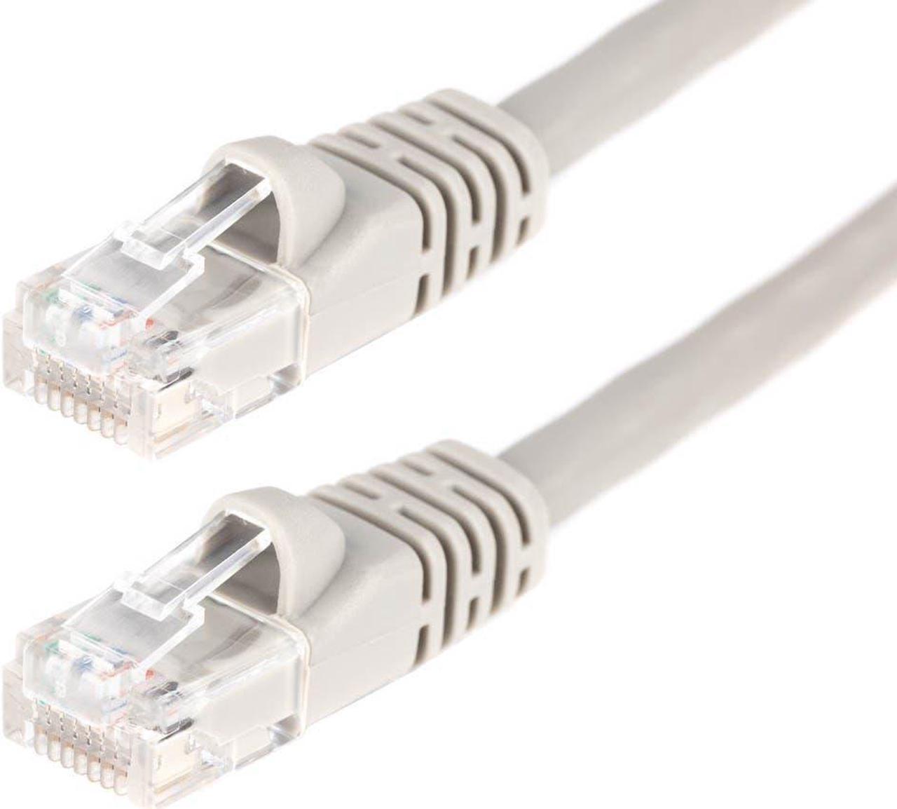 Monoprice Cat5e Ethernet Patch Cable - 3 Feet - Gray | Network Internet Cord - RJ45, Stranded, 350Mhz, UTP, Pure Bare Copper Wire, Crossover, 24AWG