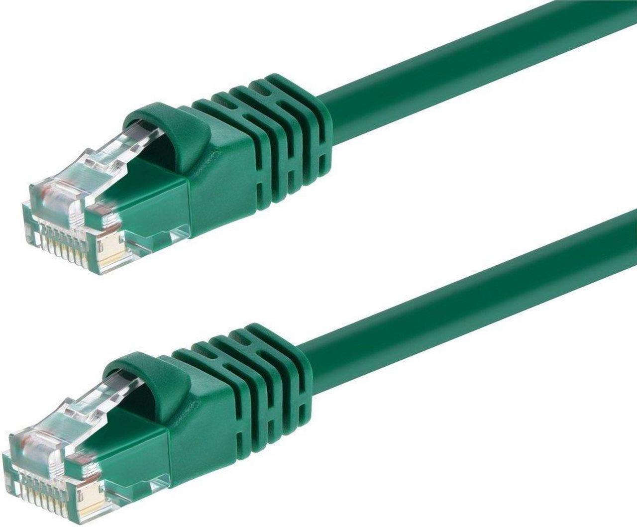 Monoprice Cat6 Ethernet Patch Cable - 3 Feet - Green | Network Internet Cord - RJ45, Stranded, 550Mhz, UTP, Pure Bare Copper Wire, 24AWG