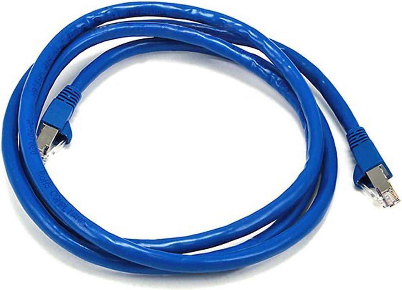 Monoprice Cat6A Ethernet Patch Cable - 5 Feet - Blue | Snagless RJ45, Stranded, 550Mhz, STP, Pure Bare Copper Wire, 10G,26AWG