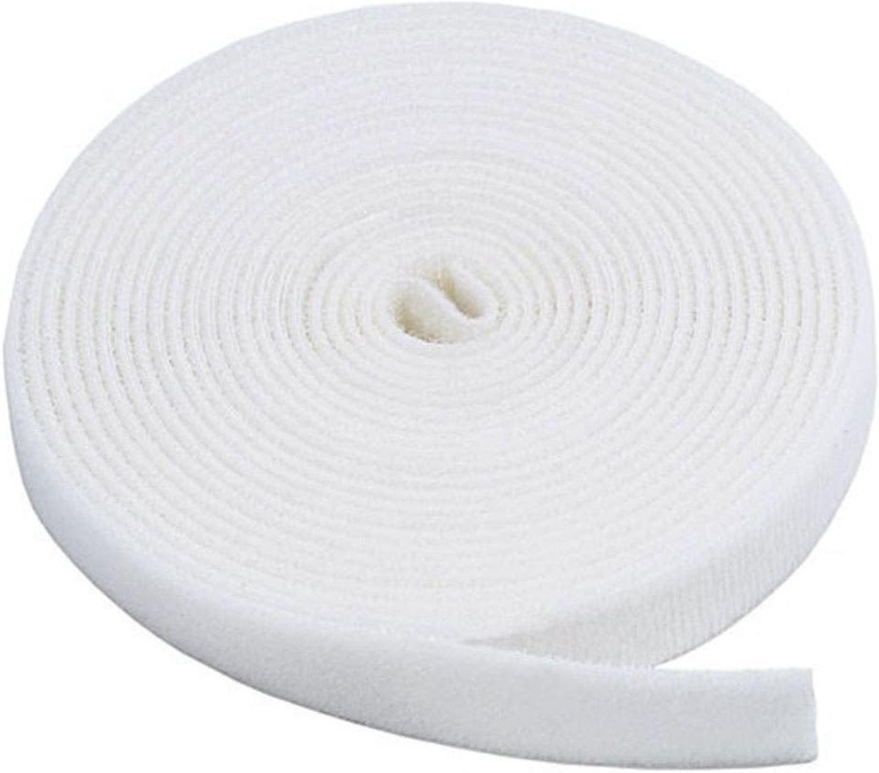 Monoprice Hook & Loop Fastening Tape, 3/4-inch Wide, 5 yards/Roll - White