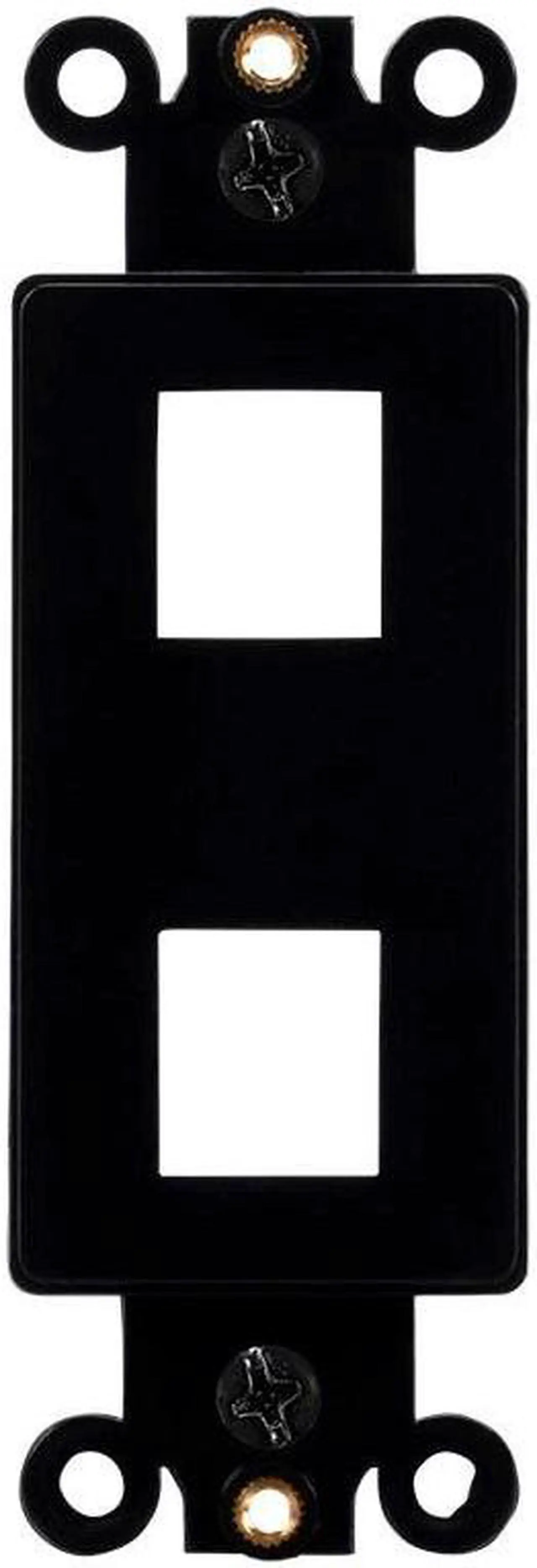 Main image of Monoprice Dcor Insert for Keystone 2 Hole - Black  for Home Office  Install